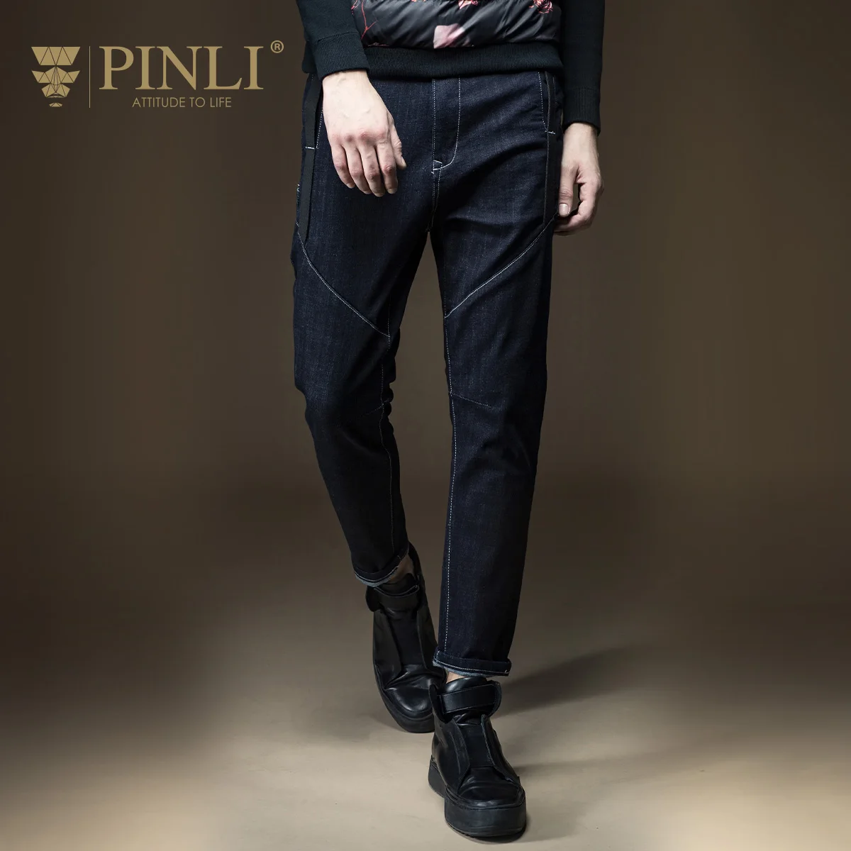 

Pinli Direct Selling Zipper Fly Light Acetate Slim Mid 2016 Plus Thick Winter Clothes New Only Jeans Trousers Men's D164316392