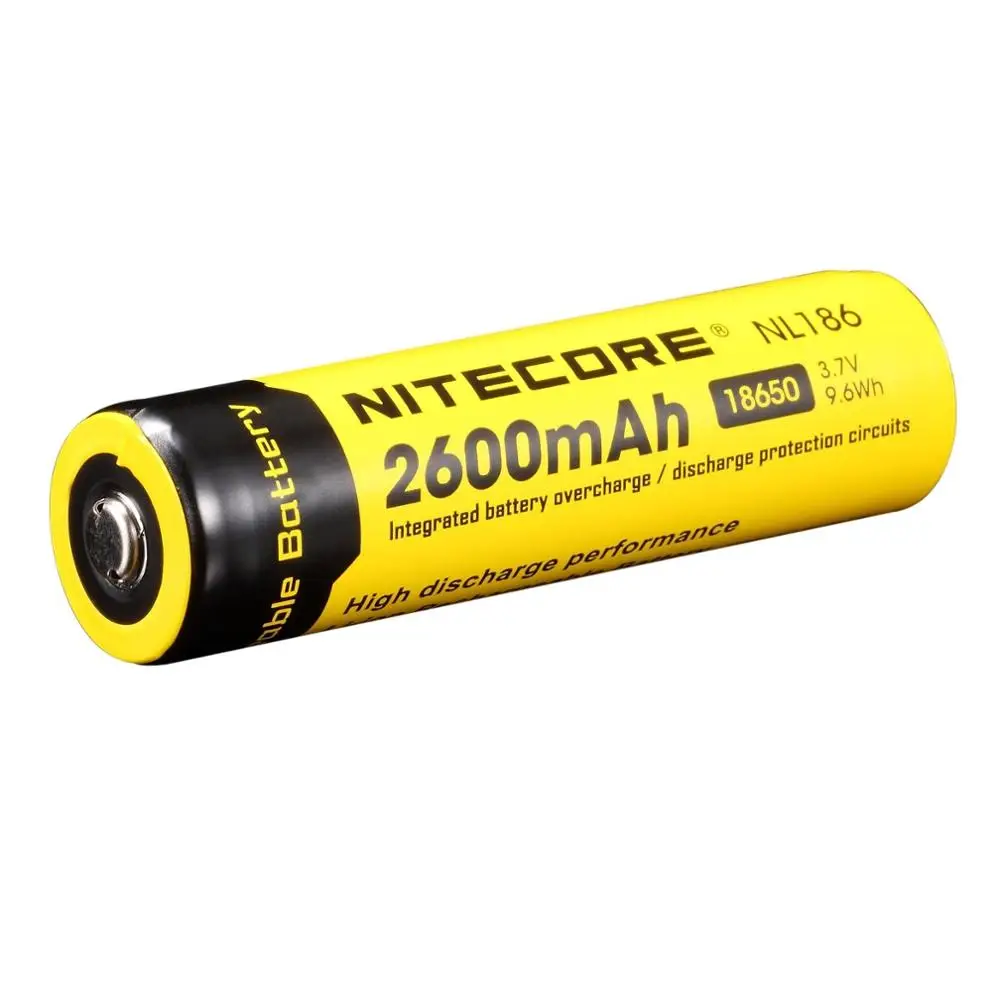 Nitecore NL1826 2600mAh 18650 3,7 V Max 2A 18650 литий-ионный аккумулятор(NL186) для светодиодный фонарик