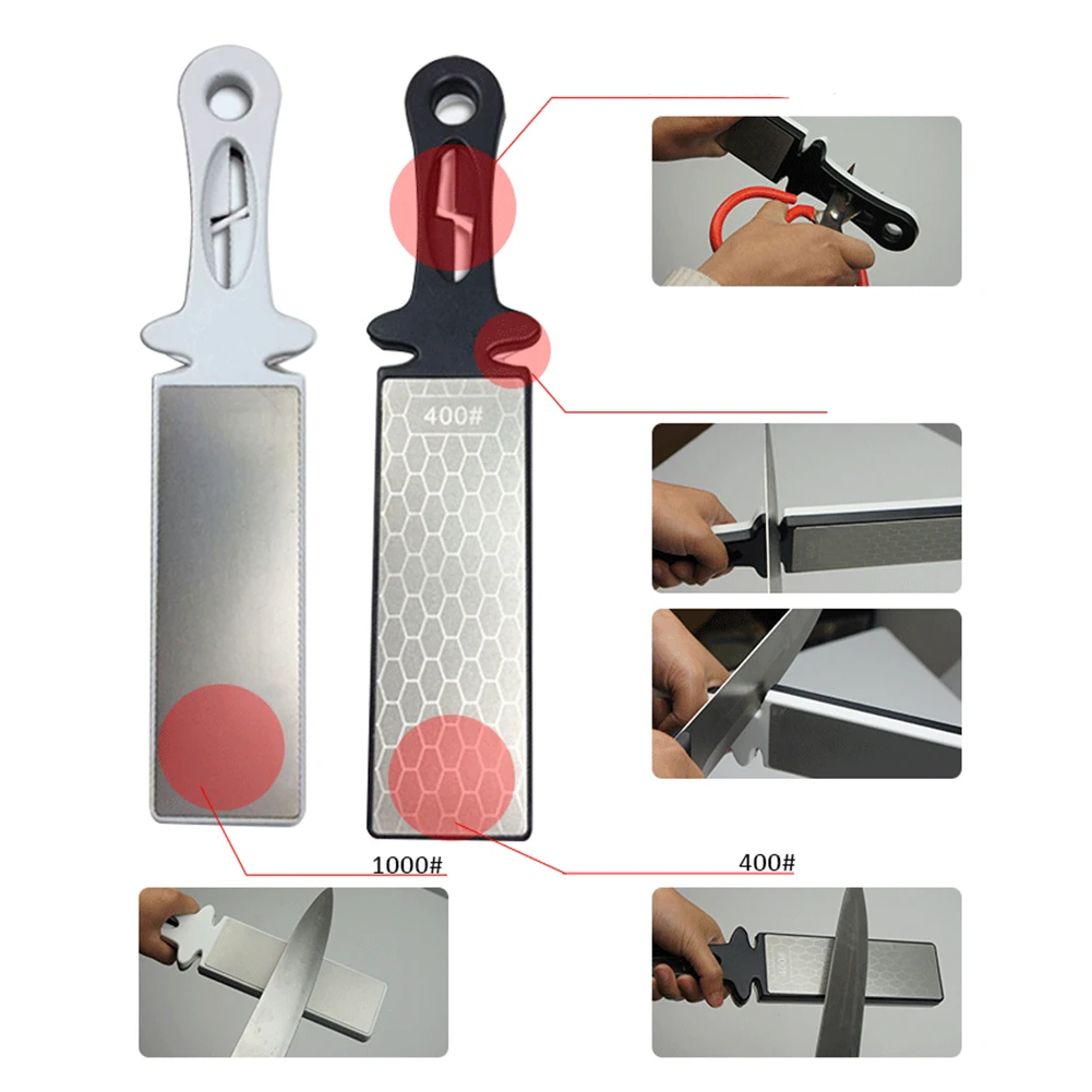 

Bar Double Side Tool Diamond Ceramic Multifunctional Plate 400/1000 Dining Knife Sharpener Home Kitchen Use Whetstone Manual