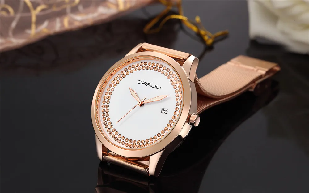 Мода г. Повседневное часы серебро Женские Подарочные часы для женщин со стразами часы Элегантные кварцевые наручные часы relojes mujer