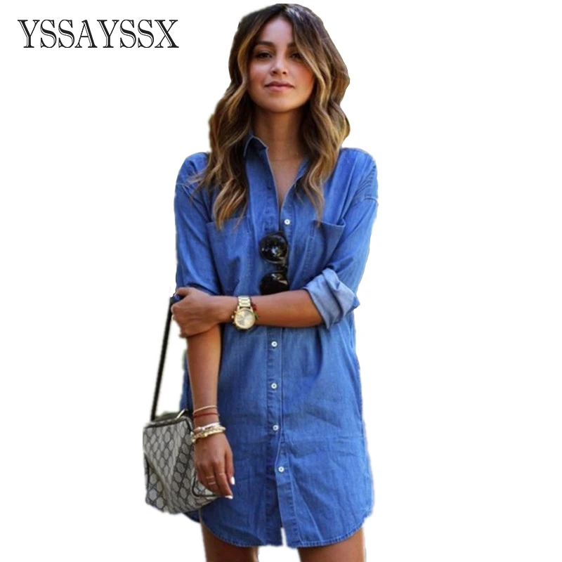 Loose Denim Dress|Dresses| - AliExpress