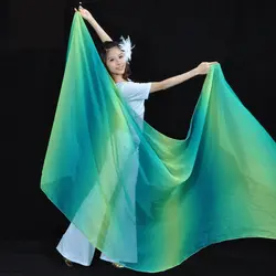 13 Цветов танец живота вуаль 250 см * 120 см шелк-как Болливуда Танцы шарф платок для леди