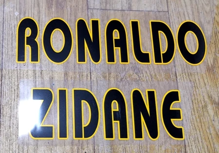 

2003-2004 Retro ZIDANE RONALDO nameset patch badge