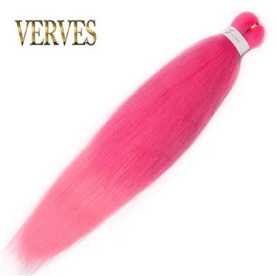 VERVES плетение волос 1 шт. 26 дюймов Крупногабаритные косички 100 г/шт. синтетический Омбре, термоустойчивый ВОЛОКОННЫЙ НАРАЩИВАНИЕ ВОЛОС вязанная коса - Цвет: Розовый