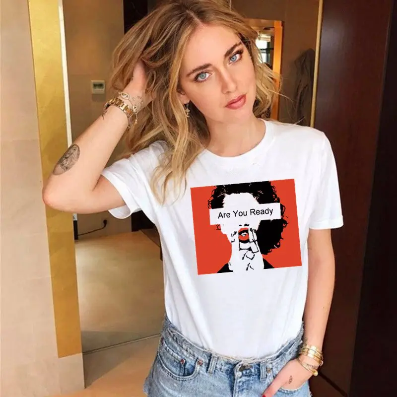Summer Women T shirt Fashion Print White Letter Tops Tee Harajuku Tshirt Femme Camiseta Feminina