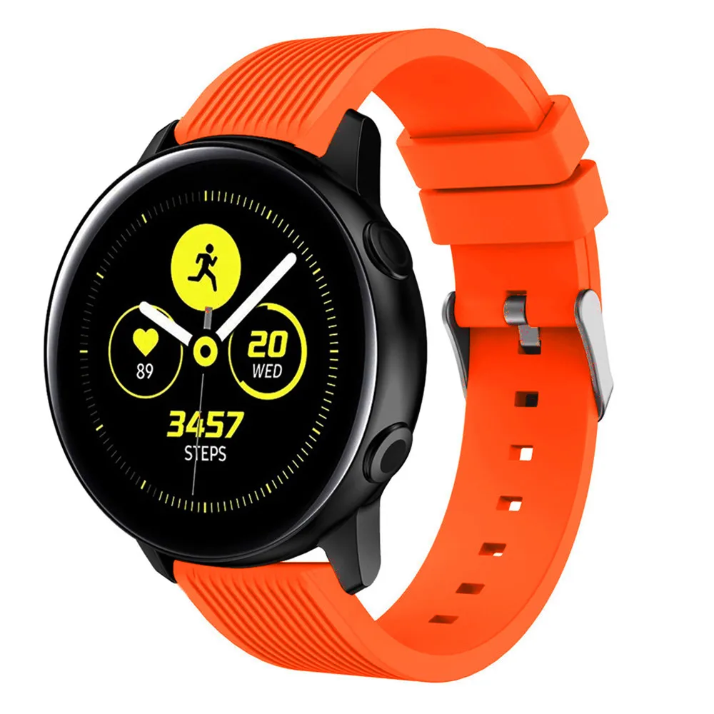 20 ремешок для часов, мм силиконовый браслет для samsung Galaxy Watch active Band умный браслет спортивные Сменные аксессуары ремешок для часов