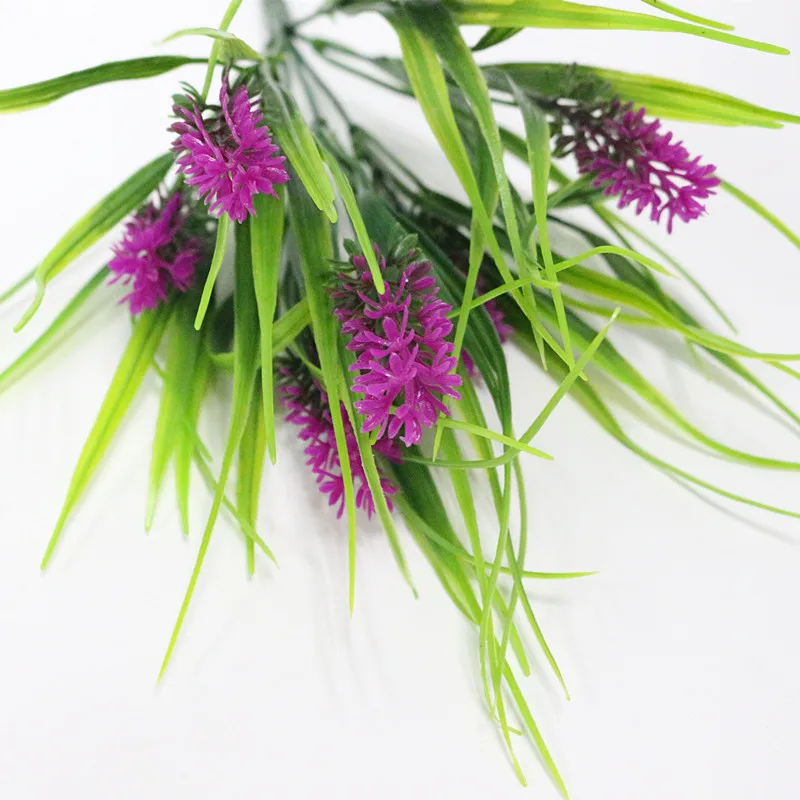 Flone 7 Branch Romantic Provence Lavender Plastic Flower Artificial Flowers Grain Wedding Home Home Decorative Simulation Flower (33)