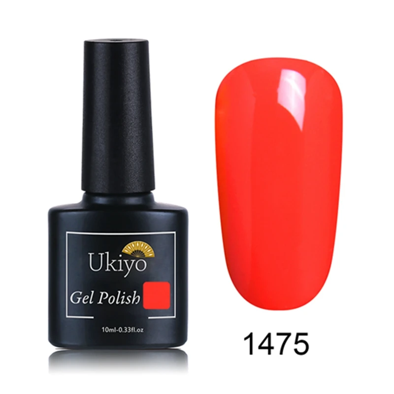 Ukiyo 10ml Fluorescent Neon Nail Gel Polish Soak Off UV Gel Nail Polish Candy Color Nail Art Gel Varnish Manicure Nails Lacquer - Цвет: 1475