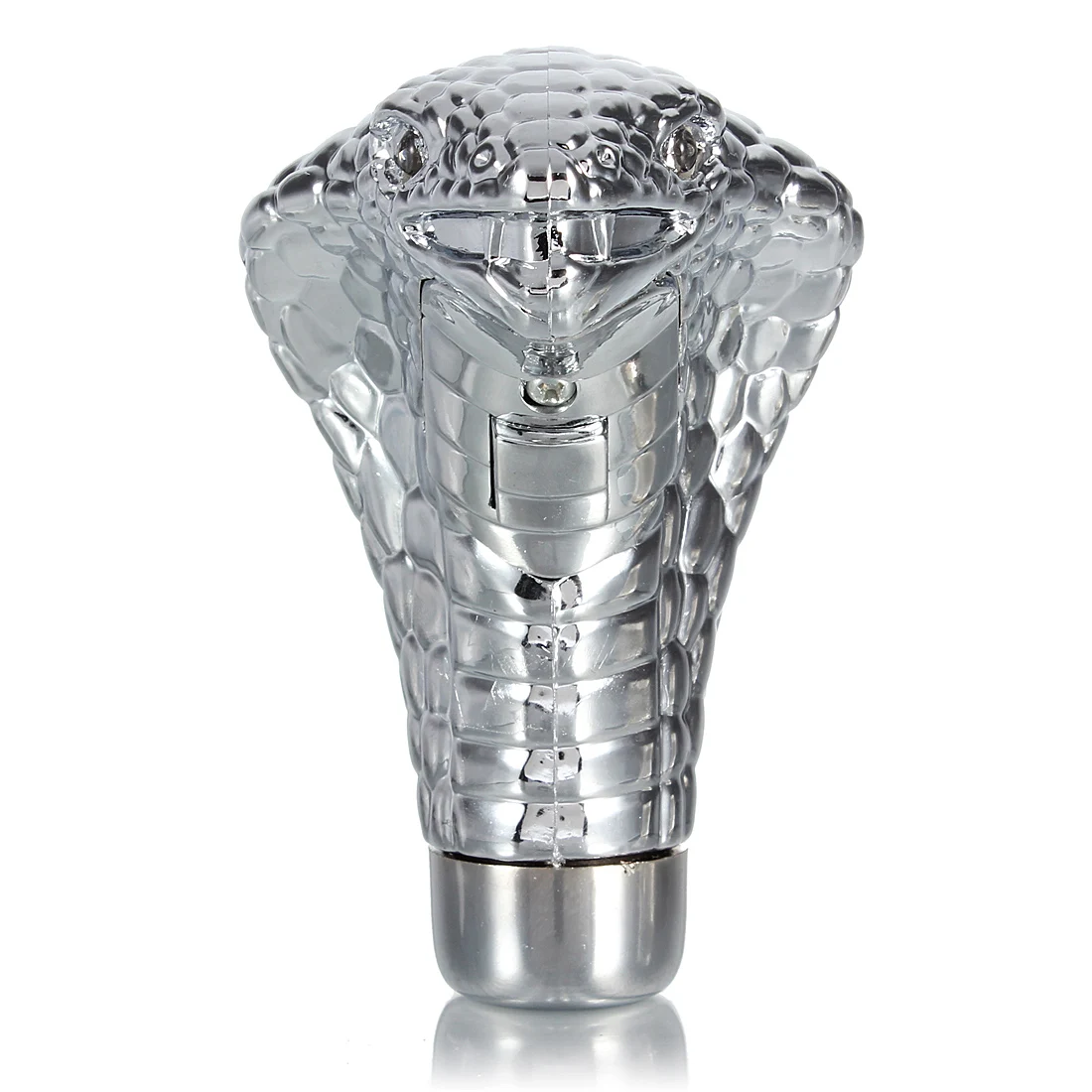 

Knob Lever Change chrome LED Car Cobra Snake Silver, Blue / Red Light color