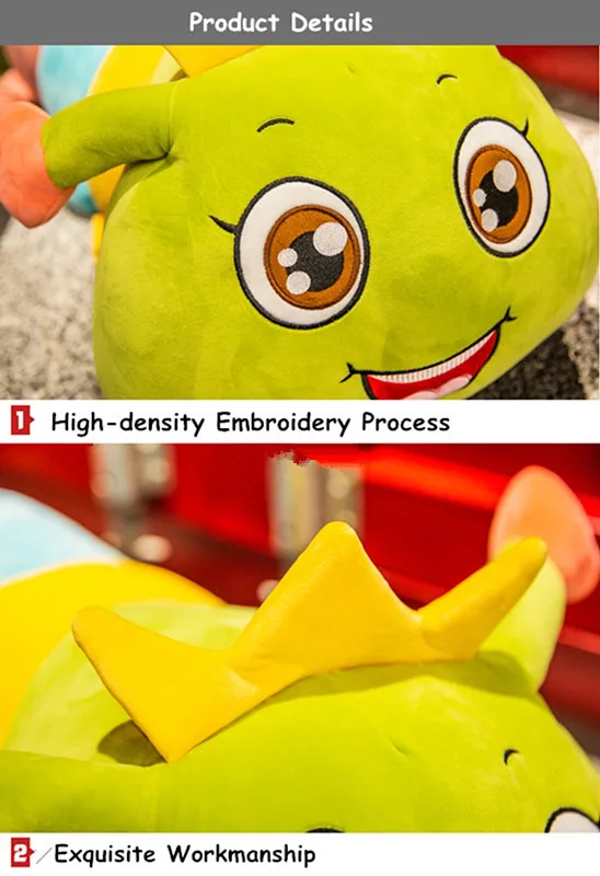 Dorimytrader Jumbo Soft Animal Caterpillar Plush Toys Stuffed Giant Colorful Cartoon Caterpillars Pillow Dolls for Children Gift 130cm 150cm DY50441 (21)