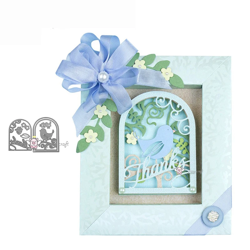 

Mmao Crafts Metal Steel Cutting Dies Latest Cute bird frame Stencil For DIY Scrapbooking Paper/photo Cards Embossing Dies