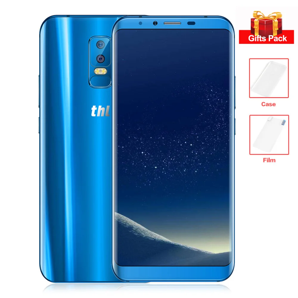 THL Knight 2 Android 7.0 Wireless Charge 6.0'' 18:9 Octa Core 4GB+64GB 13MP MT6750 Dual Rear Cams Fingerprint 4G Mobile Phone