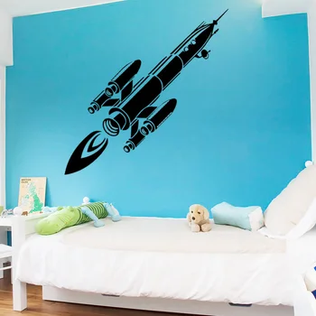 

Rocket Pattern Creative Design Wall Sticker for Kids Room Accessories Vinyl Removable Wall Decals Waterproof Art Decor Wallpaper