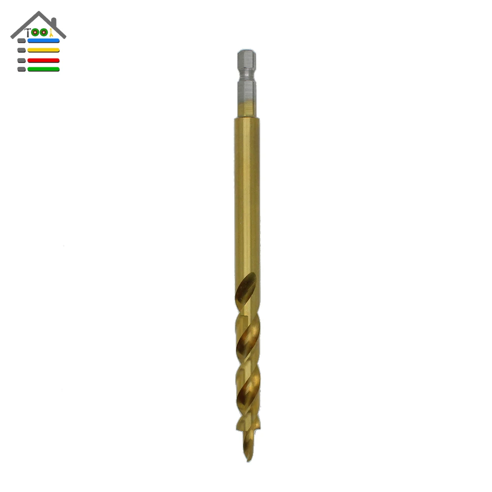 

HEX 9.5mm 3/8 inch Twist Step Drill Bit Titanium Coated fit Kreg Machine Jig Pilot Manual Pocket Hole Saw For Wood Drilling