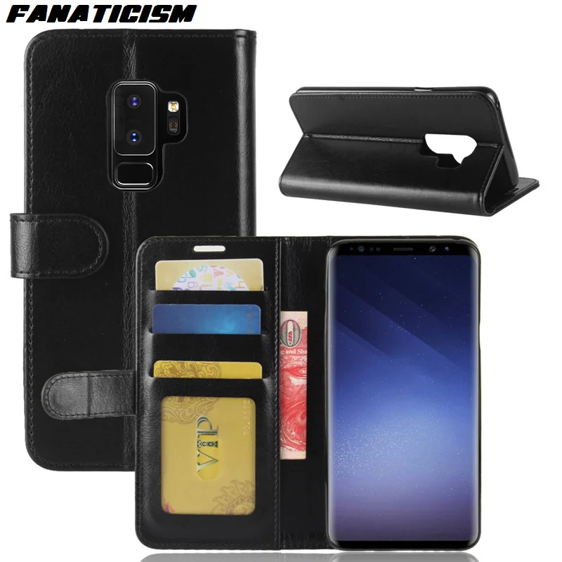 200 шт. кожаный чехол-книжка для iphone XS XR Samsung S10 S10e S9 S8 A6 A8 A9 J4 J6 Plus Note 9 8 | Мобильные