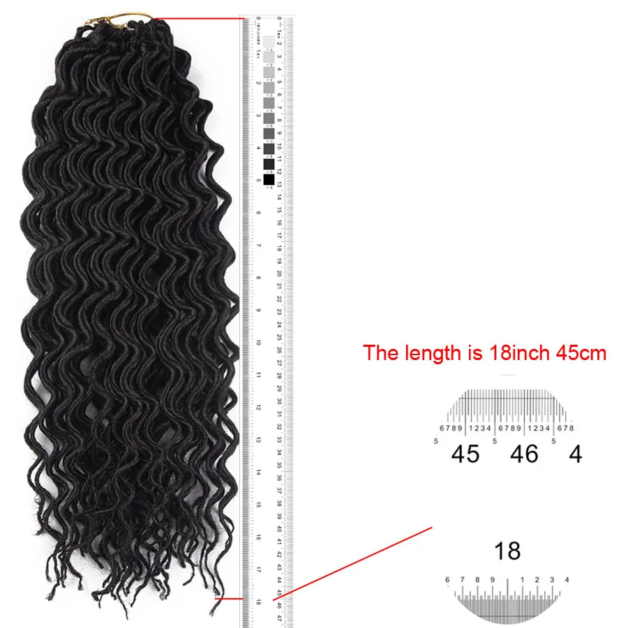 TOMO волосы синтетические Faux locs Curly 24 корня 18 дюймов/упаковка высокотемпературные волокна крючком косы