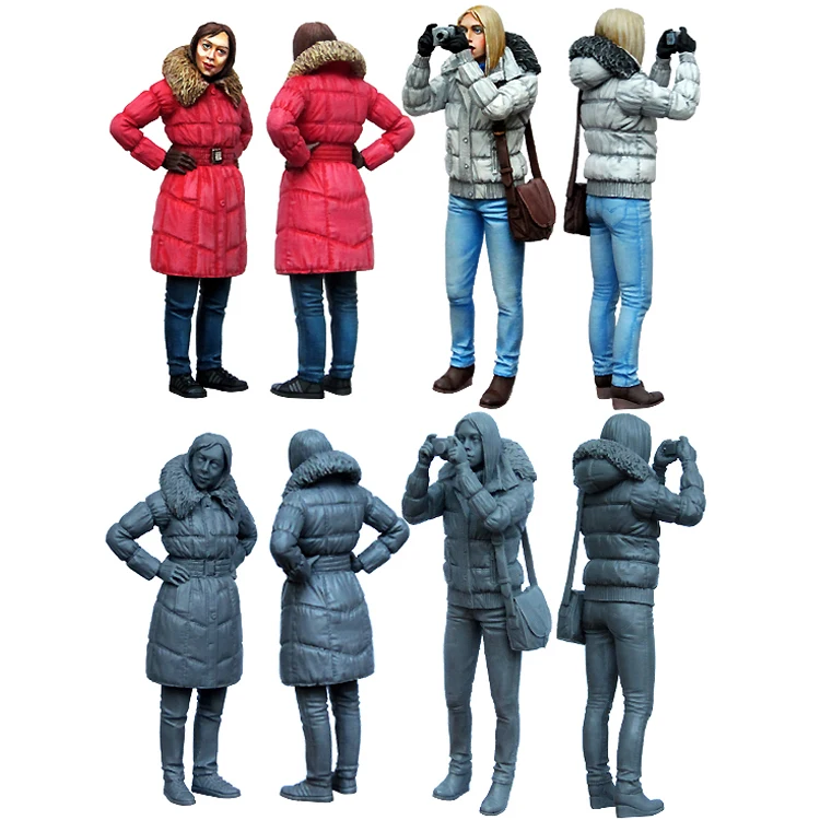 1/35 Girls, Resin Model Soldier GK, Unassembled and unpainted kit