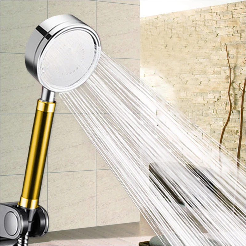 

2017 Top grade Aluminum high pressure handheld bathroom shower filter New type water-saving 3 colors single shower head ZJ016