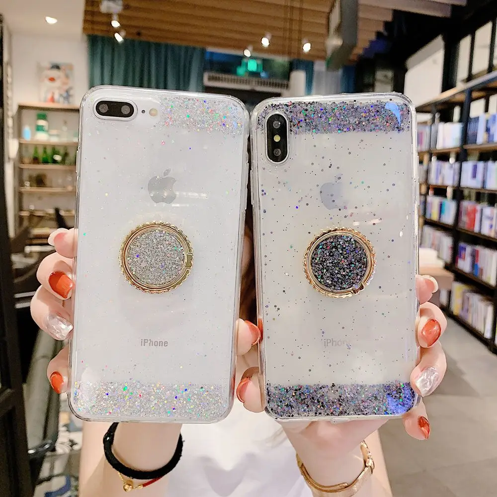 Phone Case For iPhone XR Gitter Luxury On 7 Plus Silicone Cover XS Max 6 6S X 8 Coque Cute |
