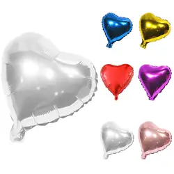 Свадебные украшения 18 дюймов 5 шт. сердце Форма Свадебные Алюминий надувные Фольга шар для День рождения украшения гелием воздушный шар