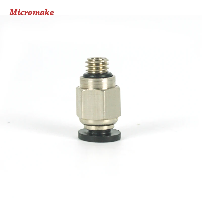 

Micromake 3D Printer Parts 10pcs/lot PC4-M6 Connector for K800 PTFE Tube Connector For J-head Fittings Reprap Hotend Fit