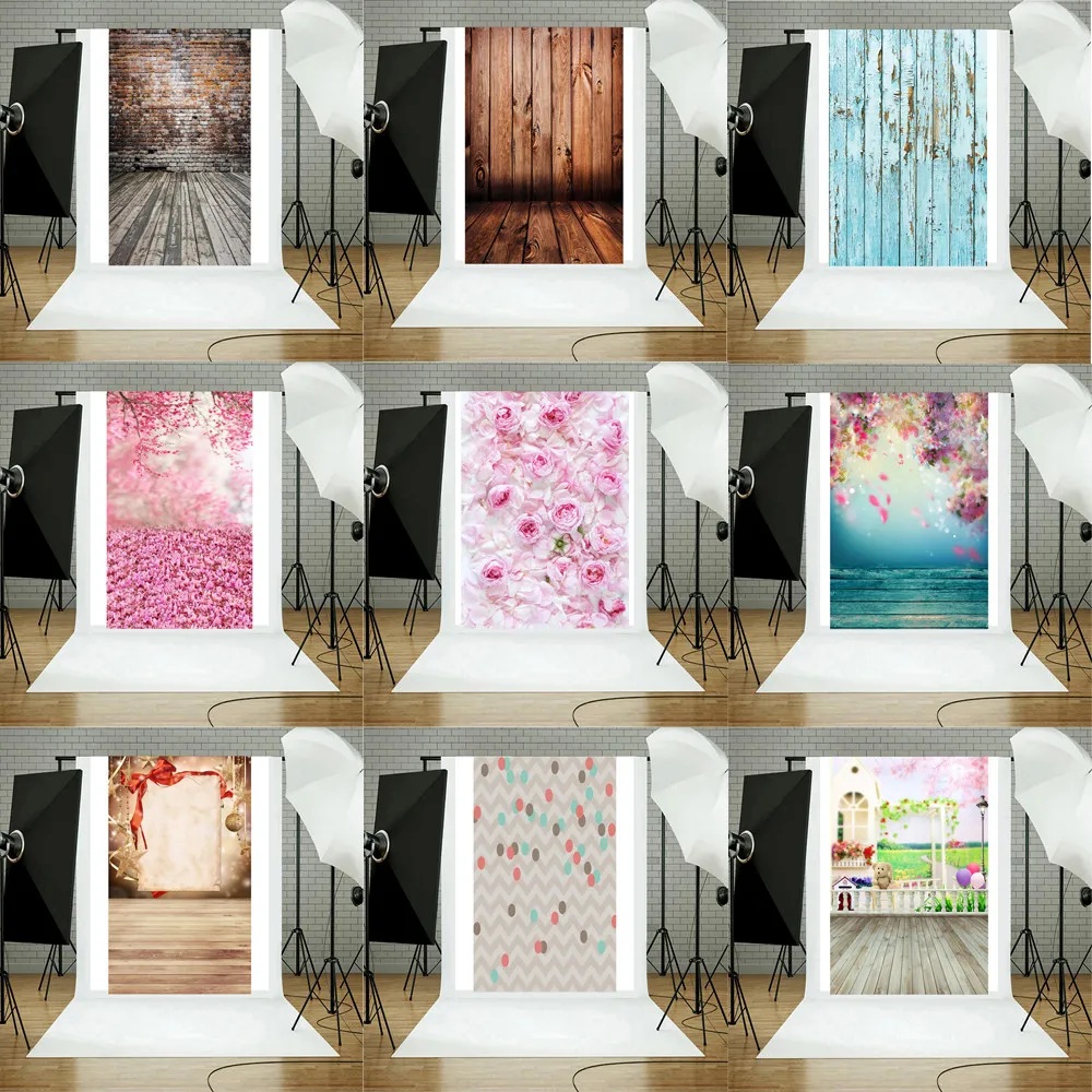 

ISHOWTIENDA Vinyl Wood Wall Floor Photography Studio Prop Backdrop Background Party Backdrops 90*150cm #N1802