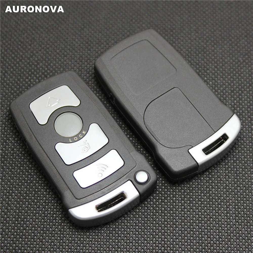 

AURONOVA New Replace Smart Key Shell for BMW 7 Series E65 E66 E67 E68 745i 745Li 750i 750Li 760i 4 Buttons Remote Car Key Case