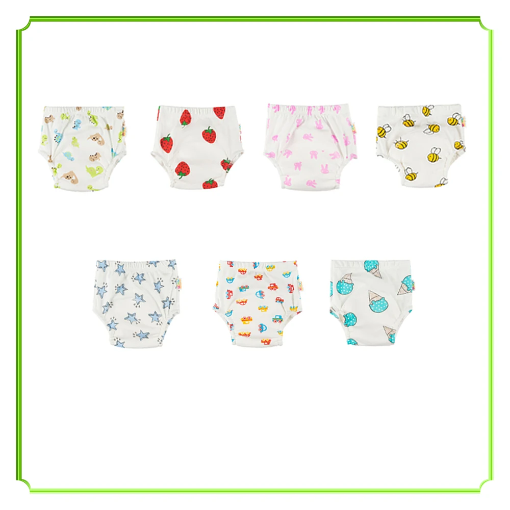

5pcs/Set Baby Diapers Reusable Nappies Cloth Diaper Nappy Washable Toddler Girl Boys Baby Waterproof Cotton Potty Training Pants