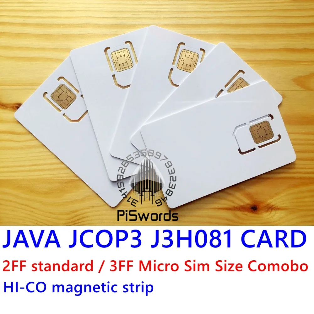 JCOP3 J3 J3H081 JCOP3P60 80 к с Hi-co hico магнитная полоса 2FF стандарт 3ff микро сим-карта Размер JAVA подключение IC смарт-карта
