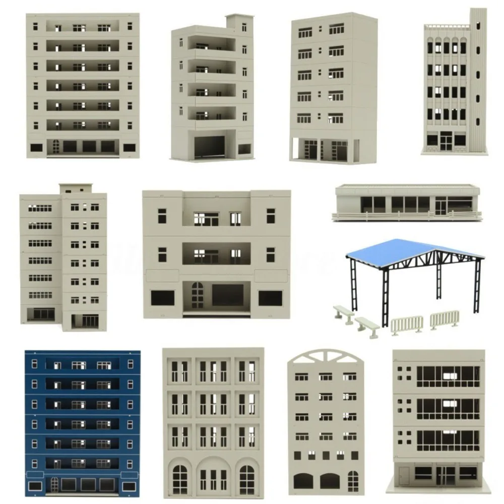 ho scale modern buildings