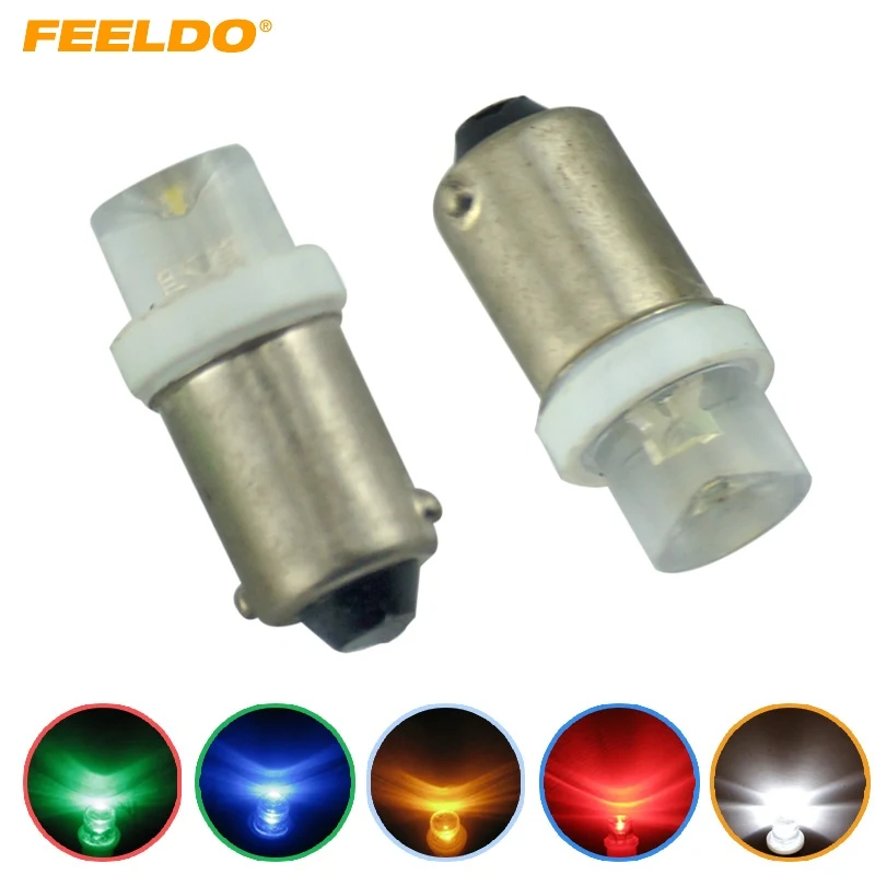 FEELDO 2 шт. DC12V Красный BA9S W5W 1895 1 Светодиодная лампа светодиодный индикатор