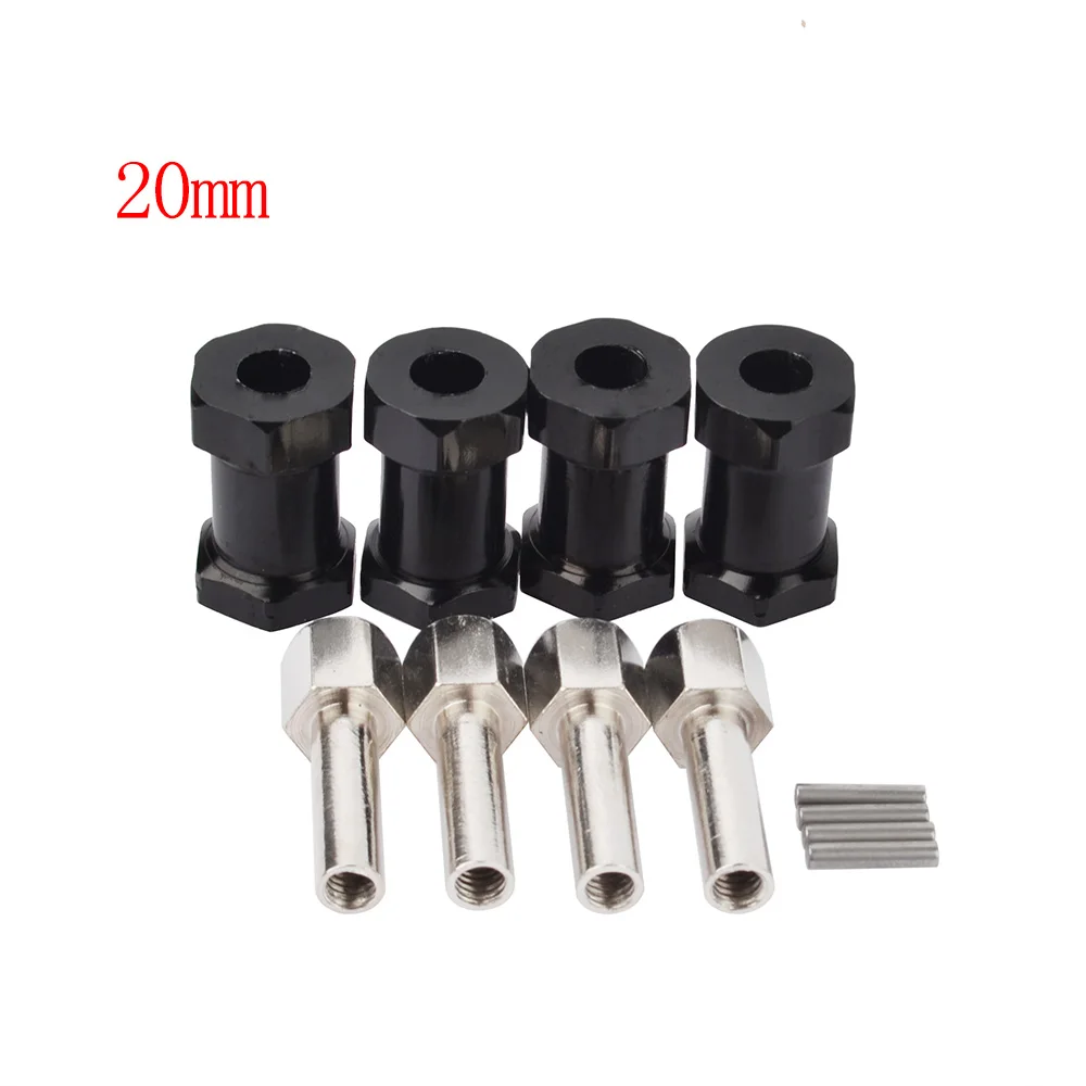 

4PCS 1/10 RC Aluminum 20MM Extension Adapter Hub HEX 12MM for Redcat GEN8