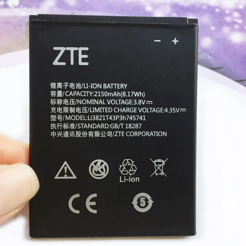 

New Original 2150mAh Li3821T43P3h745741 Phone Battery For ZTE Blade L5 L 5 PLUS C370 T520 SS Blade L0510 Batteries