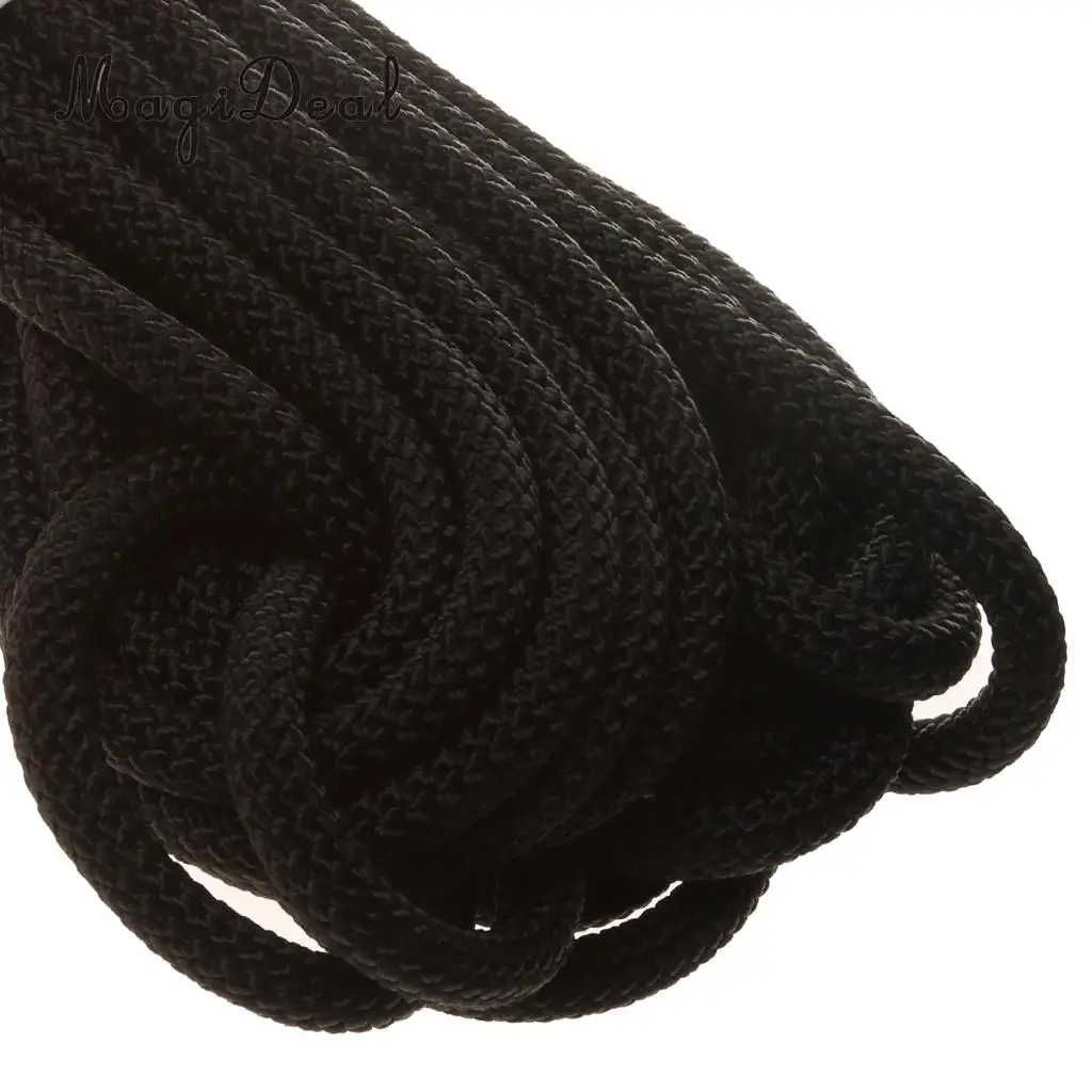 MagiDeal Utility 8mm Climbing Safety Sling Rappelling Rope Auxiliary Cord Black 10/20/30/40m for Expedition Climbing Caving Work