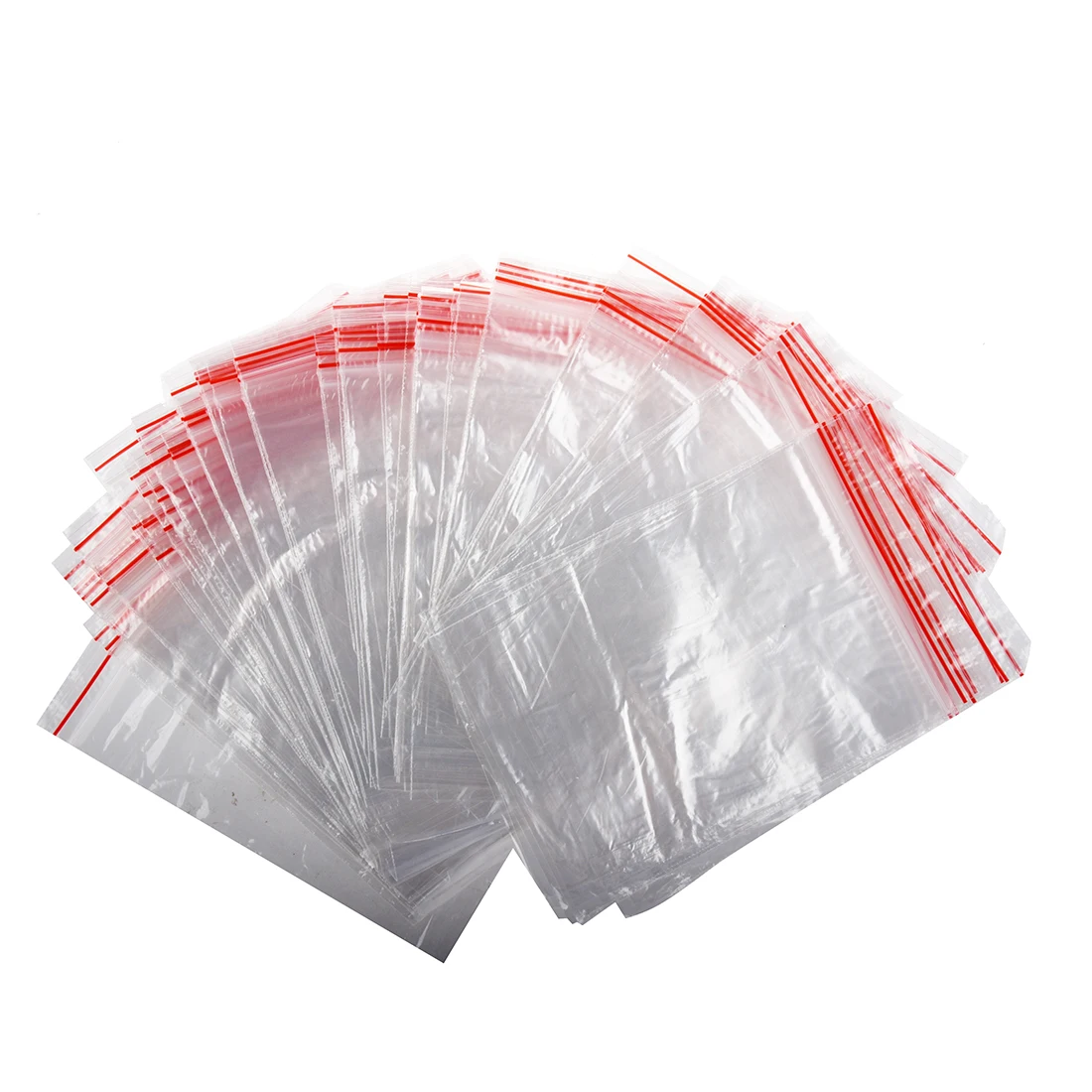 100Pcs Ziplock Lock Zipped Poly Clear Bags Plastic Zip 10*15CMin Gift