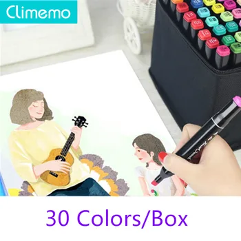 

Climemo Double-Headed Art Pens Alcohol Markers Pen Set for Student School Supplies Drawing 30 Colors/Box