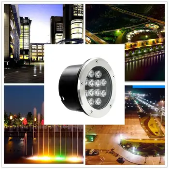 

LumiParty 12W IP67 Waterproof Bright LED Buried Light Circular Underground Light Landscape Lamp Path Way Garden Lawn Decoration