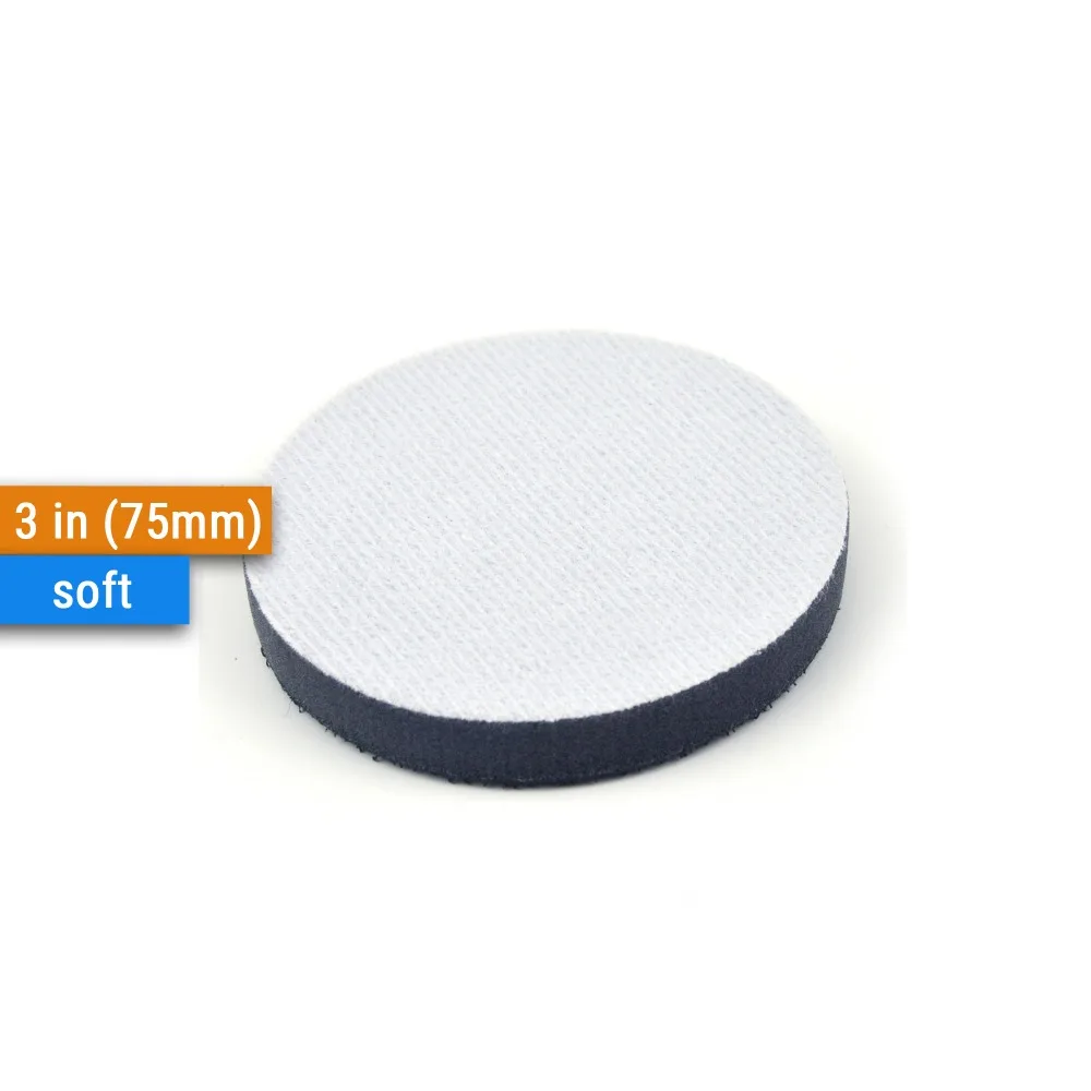 3 Inch (75mm) Assorted Grits Silicon Carbide Hook&Loop Sanding Discs+ 6mm Backing Pad + Foam Interface Pad for Wet/Dry Sanding
