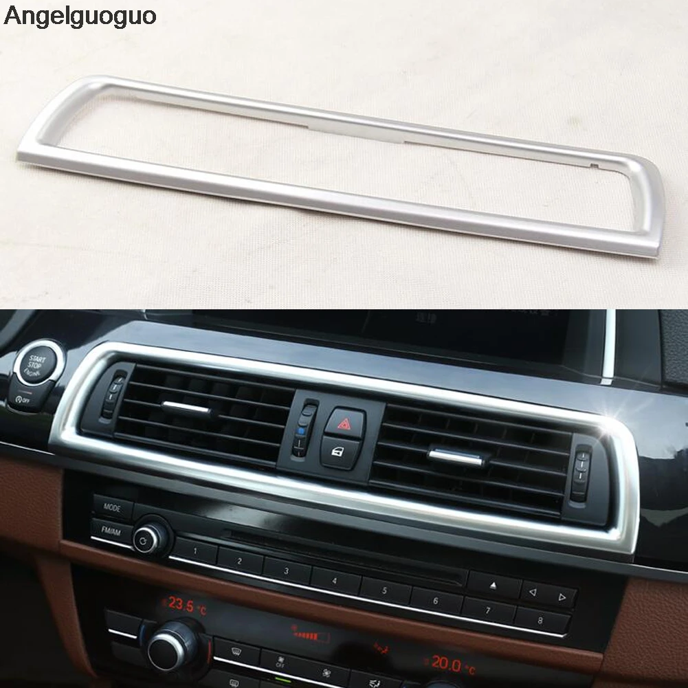 Angelguoguo Chrome Console Air Conditioning Vent outlet Cover Trim For BMW 5 Series F10 520li 525li 2011-2017