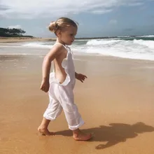 Рожденный Штаны для маленьких девочек Летняя хлопковая помочи для новорожденных, штаны детские штаны для детей брюки для годовалых девочек на подтяжках Детский комбинезон