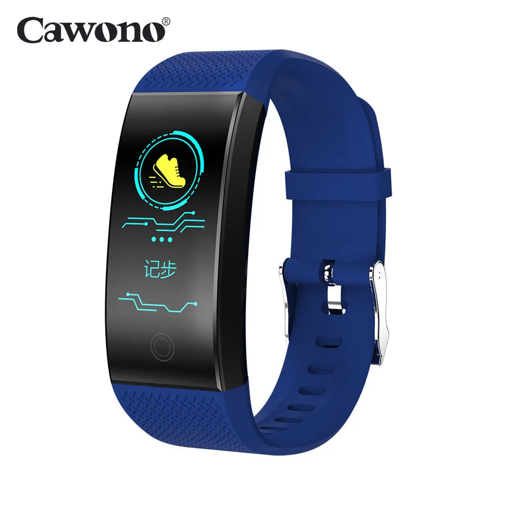 

Cawono QW18 Smart Bracelet Heart Rate Blood Pressure Monitor Activity Tracker Bluetooth Waterproof Smart Wristband PK mi 3