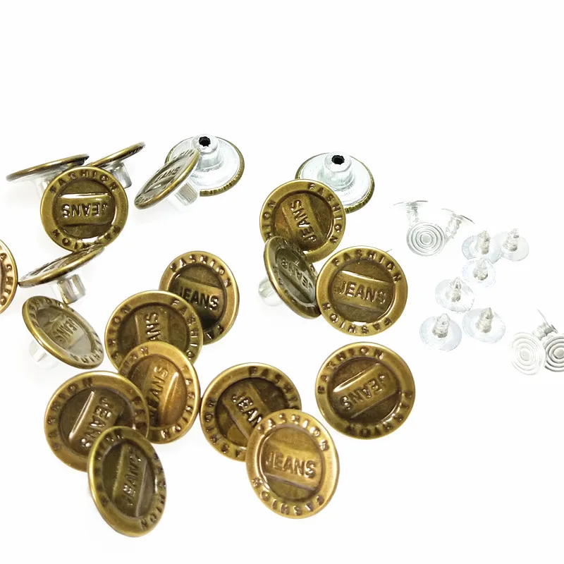 

suoja 20/50pcs-1 Sets JEANS Metal Buttons Jean Tack Color Bronze 17x8mm-design customized-charm for fashion