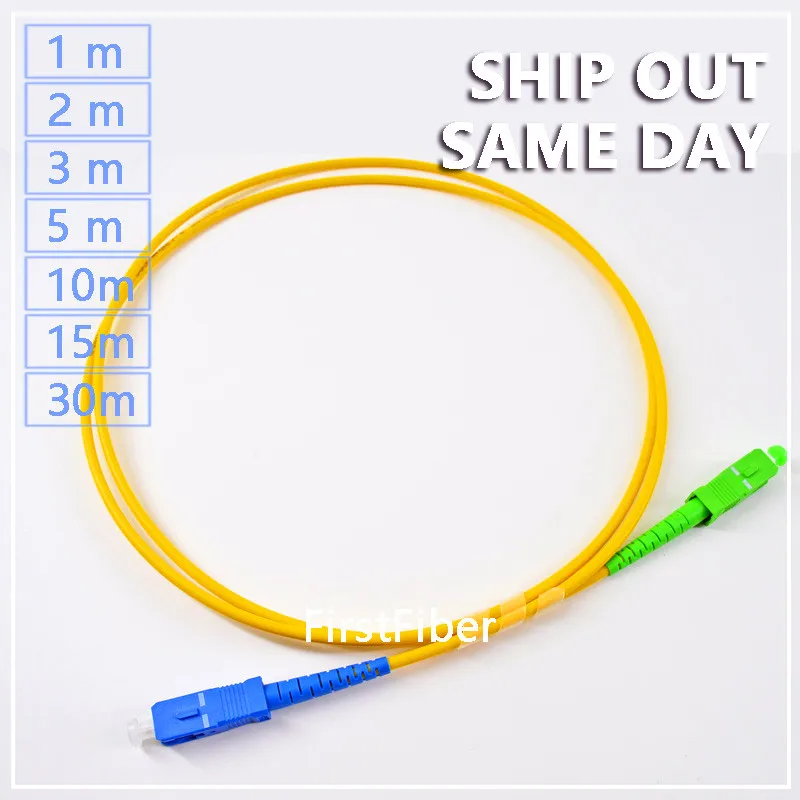 

SC APC to SC UPC fiber Optical Patch Cord Fiber Optic Patch Cable Single Mode Jumper G657A 1m 2m 3m