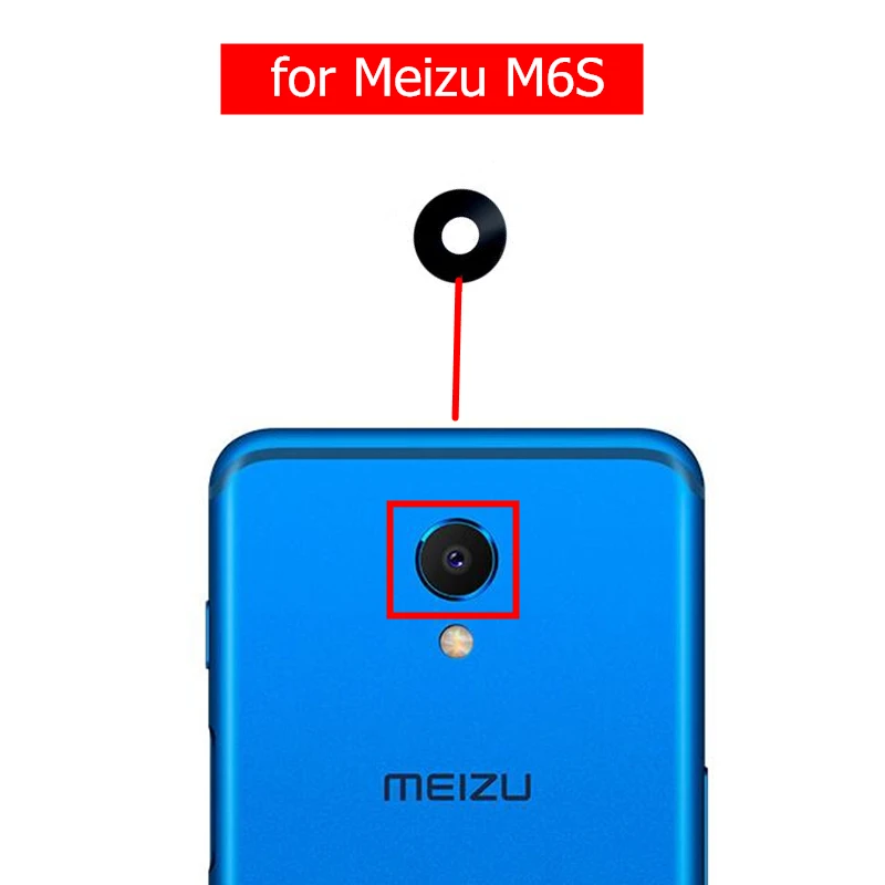 

2pcs for Meizu M6S Camera Glass Lens Back Rear Camera Glass Lens with Glue for Meizu M6S Replacement Repair Spare Parts
