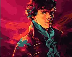 cioioil-T225 Sherlock Portrait painting by numbers figure paint canvas wall pictures for living room