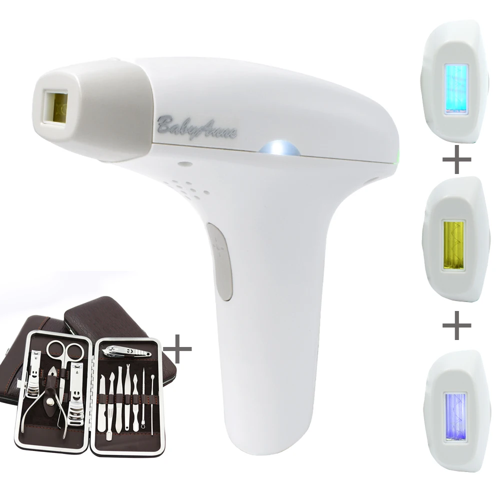 3 in1 Armpit hair Bikini IPL Laser Permanent Hair Removal System epilator 120000 Pulses Flashes  Removal Acne Photorejuvenation