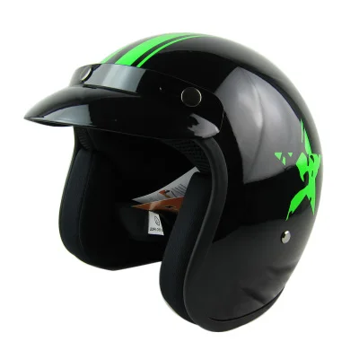 Новые Ретро мотоциклетные шлемы открытый 3/4 лицо мотоциклетный шлем 9 цветов Чоппер мотоциклетные Ретро шлемы Vespa - Цвет: 17