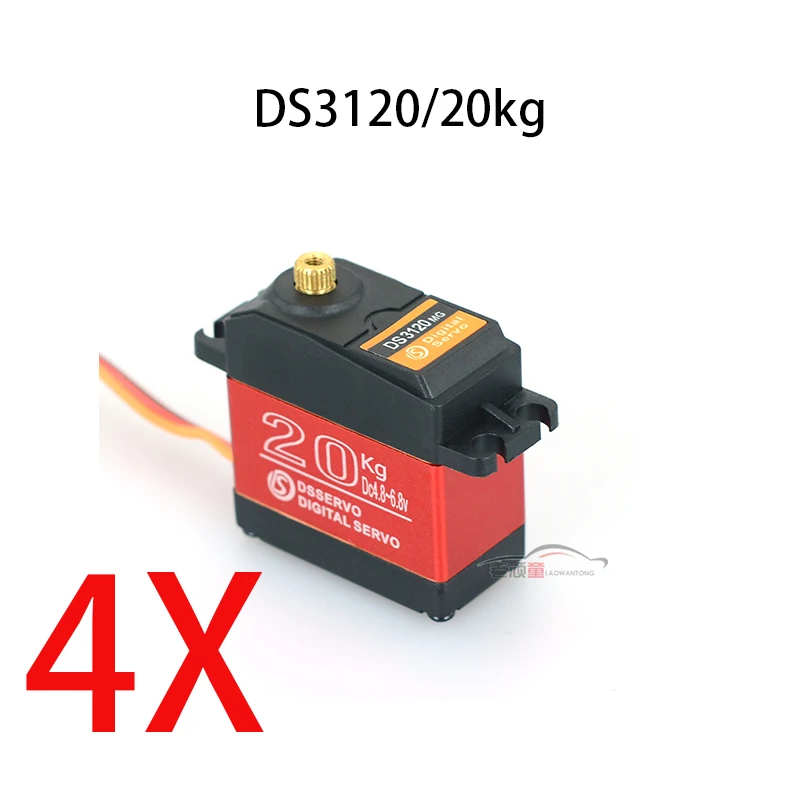 

DS3120/20kg short card cart mechanical arm metal tooth shell torsion digital digital waterproofing actuator Double ball bearing