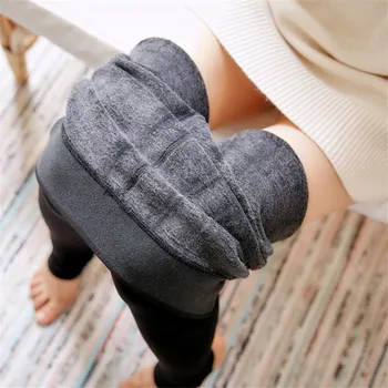 

Women's Autumn Winter Thick Warm Legging Trample Feet Leggings Female Solid Leggings Brushed Lining Stretch Fleece Pants D572