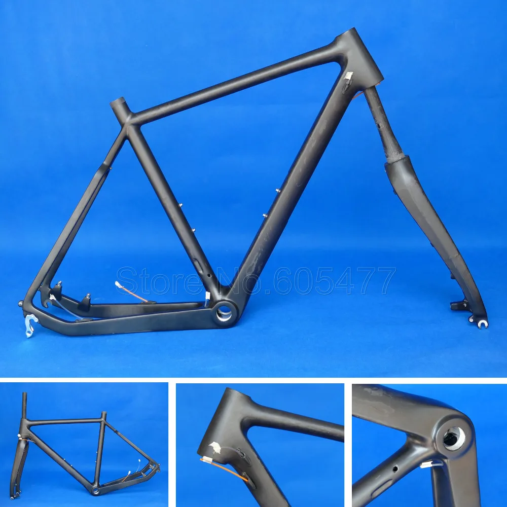 

Cyclocross Frame - FR603 Toray Carbon Fiber Disc Brake Frame Cyclocross Bicycle Bike Cycling Racing Frame & Fork 51/53/55cm